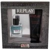 Rinkinys „Replay“: tualetinis vanduo vyrams, 30 ml + drėkinamasis dušo želė visiems odos tipams, 100 ml
