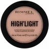 „Rimmel London High'light Buttery-Soft Highlighting Powder“ lūpų dažai, 002, Candleit 8 vnt.