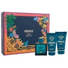 Set Versace: Eros Eau De Parfum For Men, 50 ml + Eros Dušo želė For All Skin Types, 50 ml + Eros Hydrating After-Shave Balzamas, 50 ml