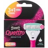 Wilkinson Sword Quattro For Women Sensitive skustuvo pakaitinis peiliukas