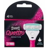 Wilkinson Sword Quattro For Women Sensitive keičiami peiliukai moteriai, 1 peiliukas