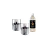 Tenderflame Gift Set, 2 Tabletop burners + 0,7 L fuel, Lilly 10 cm sidabrinis