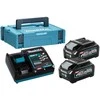 Makita Akumuliatorių ir kroviklio komplektas XGT®, 40Vmax 191J97-1 XGT® • 40Vmax • 2vnt 4.0Ah • DC40RA
