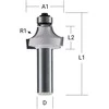 Makita Apvalinimo freza 28,6x14,5 mm/57,4mm, 8mm Kotelio skersmuo D-68498