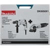 Makita DK0050X1 smūginis gręžtuvas HP1631 + kampinis šlifuoklis GA5030R, grąžtų + šlifavimo diskai, lagaminas