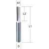 Makita Kotinė freza "flute" 1, 4,0x13,0 mm/ 50,8mm, 8mm Kotelio skersmuo D-67670