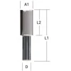 Makita Kotinė freza"flute" 2, 8,0x19,0 mm/ 51mm, 8mm Kotelio skersmuo D-67810