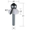 Makita Nuožulų freza"chamfer" 30,2x12,7 mm/ 54,7mm, 8mm Kotelio skersmuo D-68719