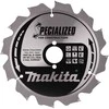 Makita T.C.T. pjūklas SPECIALIZED 190X2.6X30mm 20° T12 B-33554 T.C.T • 190 x30 mm • T12 • 20° • Medienai/Medienai su vinimis