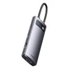Hub 7in1 Baseus Metal Gleam Series USB-C iki 3x USB 3.0 + HDMI + USB-C PD + VGA + Ethernet RJ45