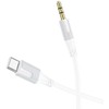 Audio kabelis Borofone BL19 USB-C to 3,5mm baltas