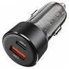 Automobilinis įkroviklis Acefast B12 60W USB-C/USB-A juodas