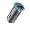 Automobilinis įkroviklis Acefast B16 95W USB-C/USB-A pilkas