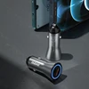 Automobilinis įkroviklis Dudao R4Max 55W USB-C/USB-A pilkas