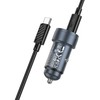 Automobilinis įkroviklis Hoco Z57A 30W USB-C/USB-A + USB-C to USB-C cable 1.0m pilkas