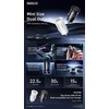 Automobilinis įkroviklis 30W QC USB + USB-C PD Remax Siya Series RCC358 juodos spalvos