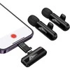 Belaidžių mikrofonų rinkinys Hoco L20A USB-C/Lightning juodas
