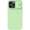 Dėklas Nillkin CamShield Silky Silicone Apple iPhone 15 šviesiai žalias
