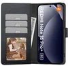 Dėklas Tech-Protect Wallet Xiaomi Redmi Note 15 Pro+ Plus 5G matinės juodos spalvos