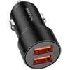 Automobilinis įkroviklis Borofone BZ19B 2xUSB-A QC3.0 36W juodas