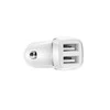 Įkroviklis automobilinis Borofone BZ2 su dviem USB jungtimis (2.4A) baltas