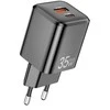 Įkroviklis Awei PD66-EU 35W GaN USB-A/USB-C juodas