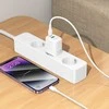 Borofone laidinis įkroviklis BN27 Fuente – USB + Type C – QC 3.0 PD 20W baltos spalvos