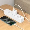 Borofone laidinis įkroviklis BN27 Fuente – USB + Type C – QC 3.0 PD 20W su Type C į Type C kabeliu baltos spalvos