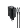 Įkroviklis Acefast A17 65W GaN USB-C/USB-A/HDMI juodas