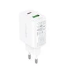 Įkroviklis buitinis Acefast A25 PD20W Type-C/USB-A baltas
