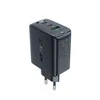 Acefast A41 sieninis įkroviklis, 2x USB-C + USB, GaN 65W (juodas)