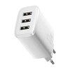 Baseus kompaktiškas greitas įkroviklis, 3x USB, 17W - baltas