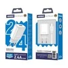 Įkroviklis Jellico EU01 2.4A USB-A + USB-A į USB-C laidas 1.0m baltas