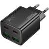 Įkroviklis Hoco N56 30W GaN 2xUSB-C/2xUSB-A juodas
