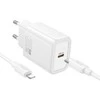 Įkroviklis Hoco N60 20W GaN USB-C + USB-C to Lightning cable 1.0m baltas
