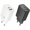 Įkroviklis Hoco N63 30W GaN USB-C/USB-A baltas