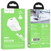 Įkroviklis Hoco N66 35W GaN USB-C/USB-A + USB-C to Lightning cable 1.0m baltas