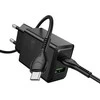 Įkroviklis Hoco N71 30W GaN USB-C/USB-A + USB-C to USB-C cable 1.0m juodas