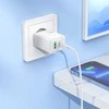 Įkroviklis Hoco N71 30W GaN USB-C/USB-A + USB-C to Lightning cable 1.0m baltas