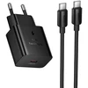 Įkroviklis Hoco N76 25W USB-C + USB-C to USB-C cable 1.0m juodas