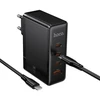Įkroviklis Hoco N85 100W 3xUSB-C/USB-A + USB-C to USB-C 100W cable 2.0m juodas