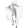 Joyroom JR-TCL05 45W GaN sieninis įkroviklis su laidų tvarkytuvu – baltos spalvos