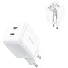 Joyroom JR-TCL05 45W GaN sieninis įkroviklis su laidų tvarkytuvu – baltos spalvos
