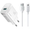 Įkroviklis Joyroom JR-TF4 18W USB-A + USB-A to Lightning cable 1.0m baltas