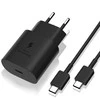 Įkroviklis Samsung EP-TA800NB 25W + Type-C kabelis 25W juodas