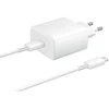 Įkroviklis Samsung EP-TA845 45W + Type-C kabelis baltas