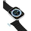 Dux Ducis apyrankė Apple Watch 9 / 8 / 7 / 6 / 5 / 4 / 3 / 2 / SE (41 / 40 / 38mm) silikoninė juodos spalvos (OceanWave Version)