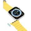 Dux Ducis apyrankė Apple Watch 9 / 8 / 7 / 6 / 5 / 4 / 3 / 2 / SE (41 / 40 / 38mm) silikoninė geltonos spalvos (OceanWave Version)