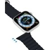 Dux Ducis apyrankė Apple Watch 9 / 8 / 7 / 6 / 5 / 4 / 3 / 2 / SE (41 / 40 / 38mm) silikoninė pilkos spalvos (OceanWave Version)