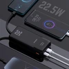 Dudao K15MAX 30000mAh PD 22.5W išorinė baterija su įmontuotais laidais – juoda